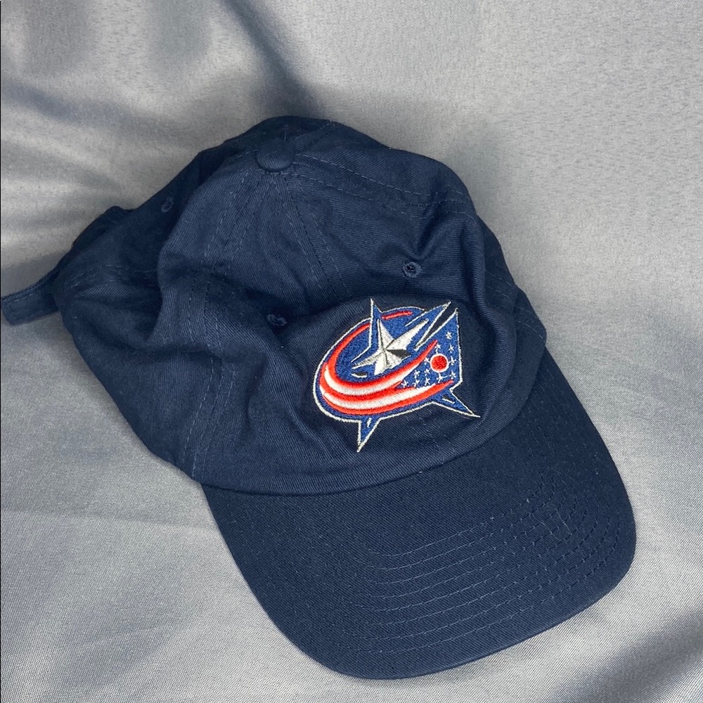 Navy Blue Baseball Cap Columbus Blue Jackets Hockey Team